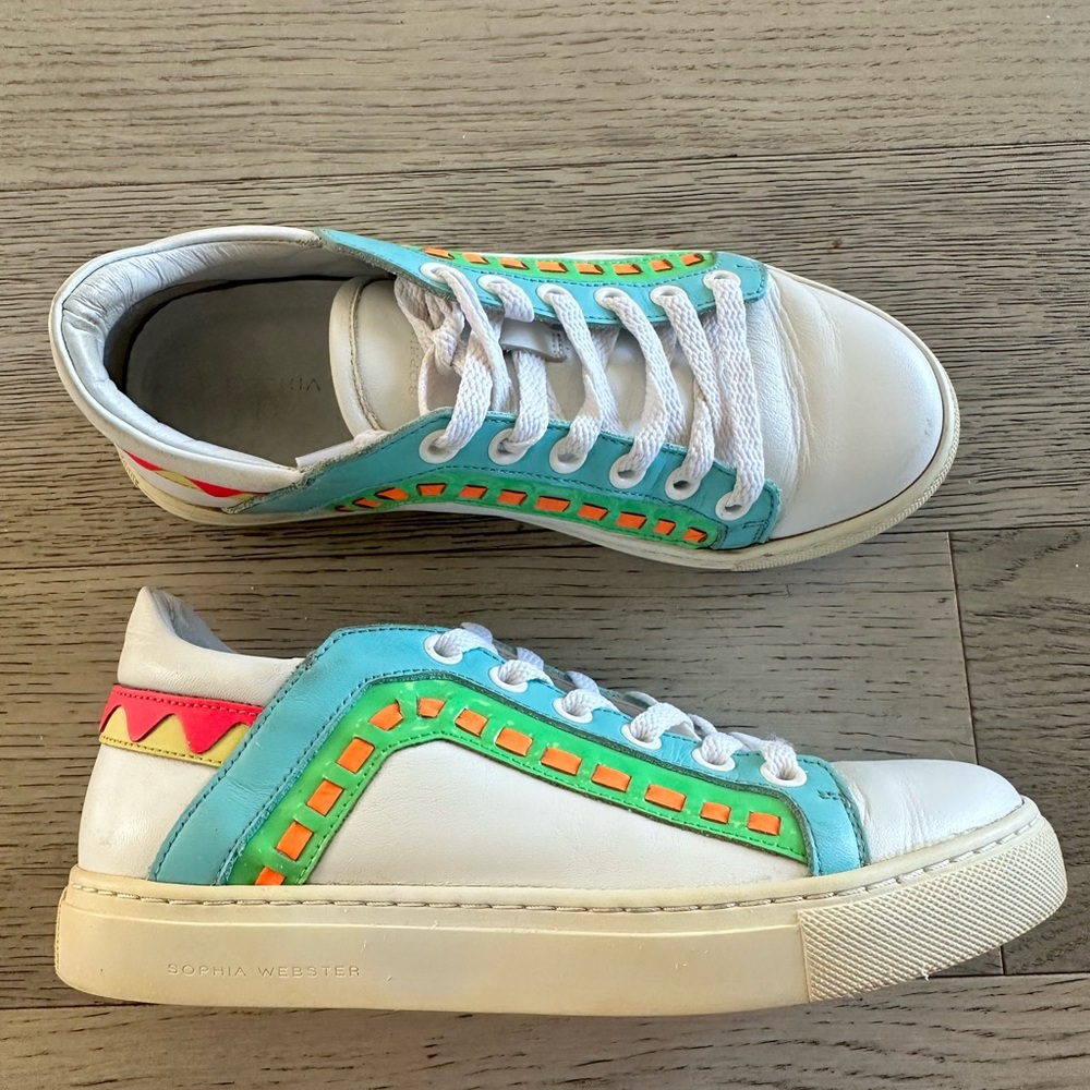 Sophia Webster Multicolour Leather Sneakers sz 35 (US 5)